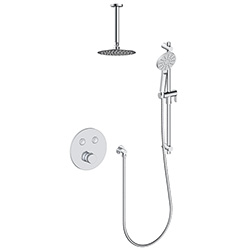 2 function push button thermostatic shower system