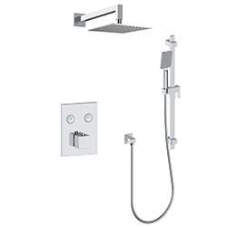 2 function push button thermostatic shower system