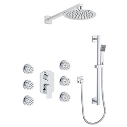 3 function pressure balanced shower system (with or. without shared function)