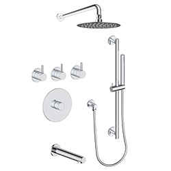 3 function thermostatic shower system